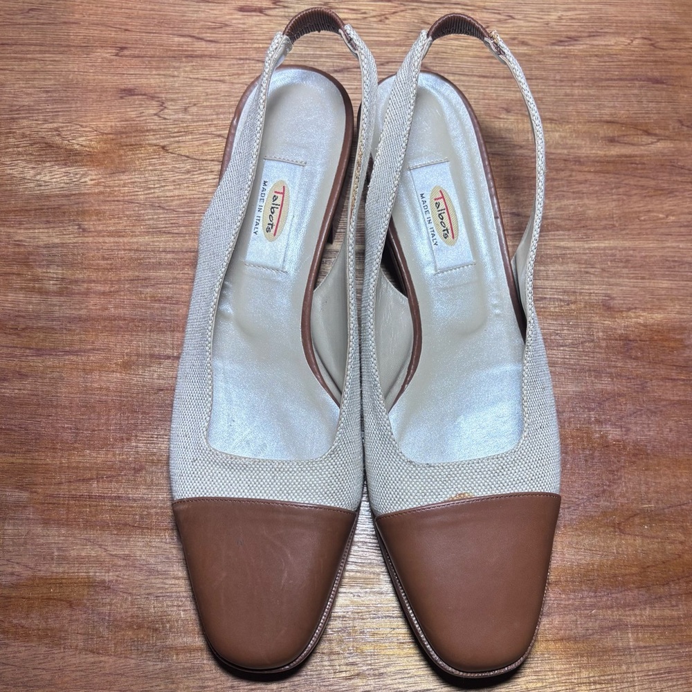 NWT Talbots Cap Toe “Patsy” Slingback Shoes! - Picture 4 of 9